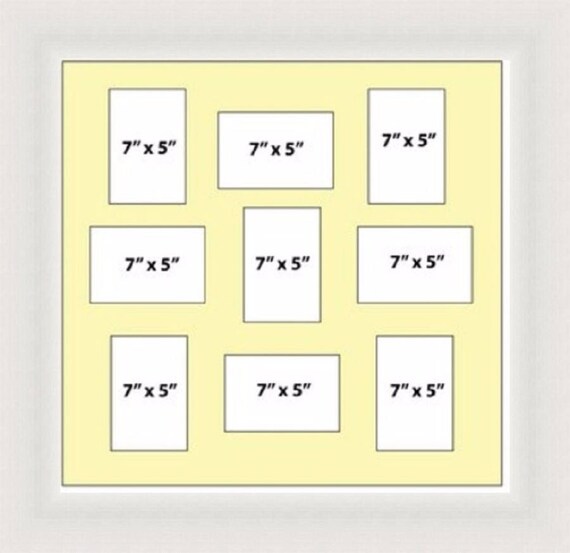 Multi Aperture Picture Frames Fits 9 7 X 5 Inches Photos Cream Mount Mixed Landscape Or Portrait Photo Framed Collage