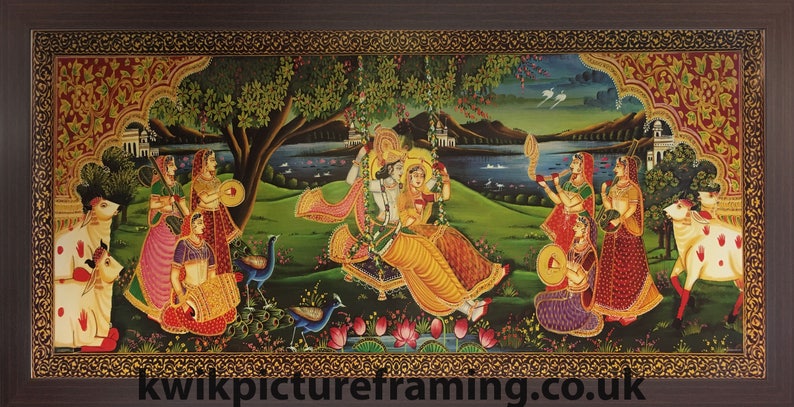Photo Frames Online Picture Framing Gods Picture Frame Photo Frames Photo Frame Radha Krishna Hindu Gods In Size \u2013 40\u2033 X 20\u2033 Inches