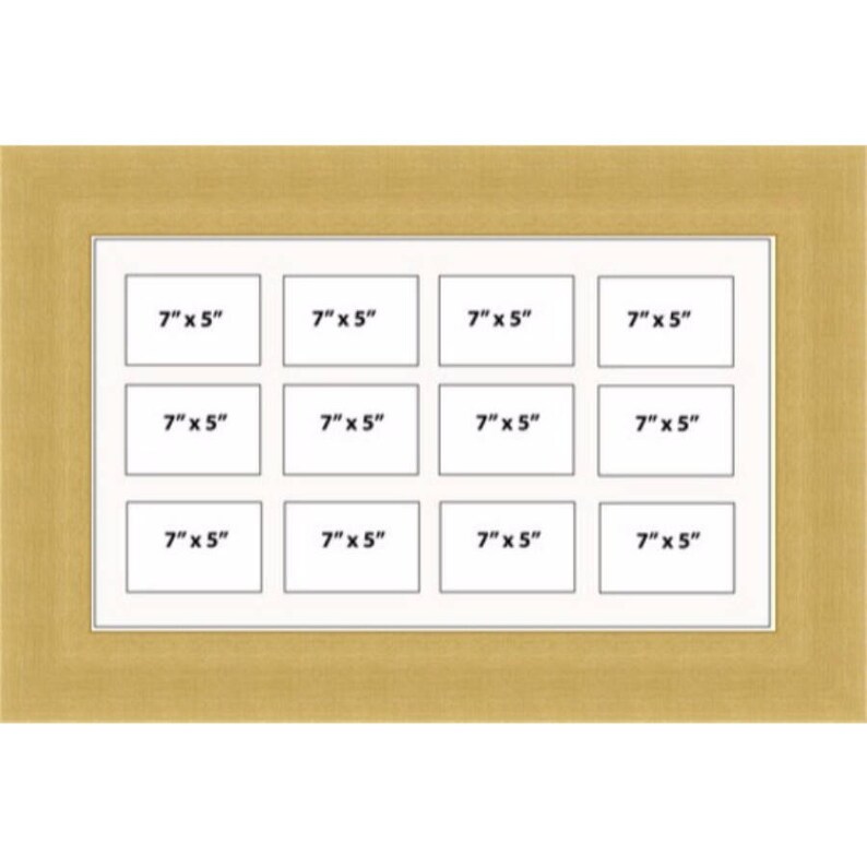 Multi Aperture Picture Frames Fits 12 7 x 5 Inches Photos Landscape Photo Framed White Mount 6 Frame Colour Choices