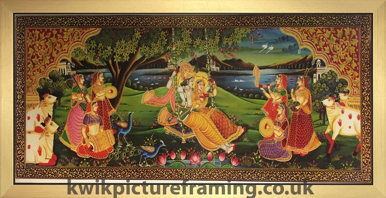 Photo Frames Online Picture Framing Gods Picture Frame Photo Frames Photo Frame Radha Krishna Hindu Gods In Size \u2013 40\u2033 X 20\u2033 Inches