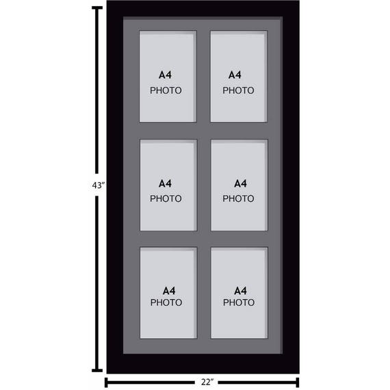 Large Multi Photo Aperture Frames A4 Size With 6 Openings 50