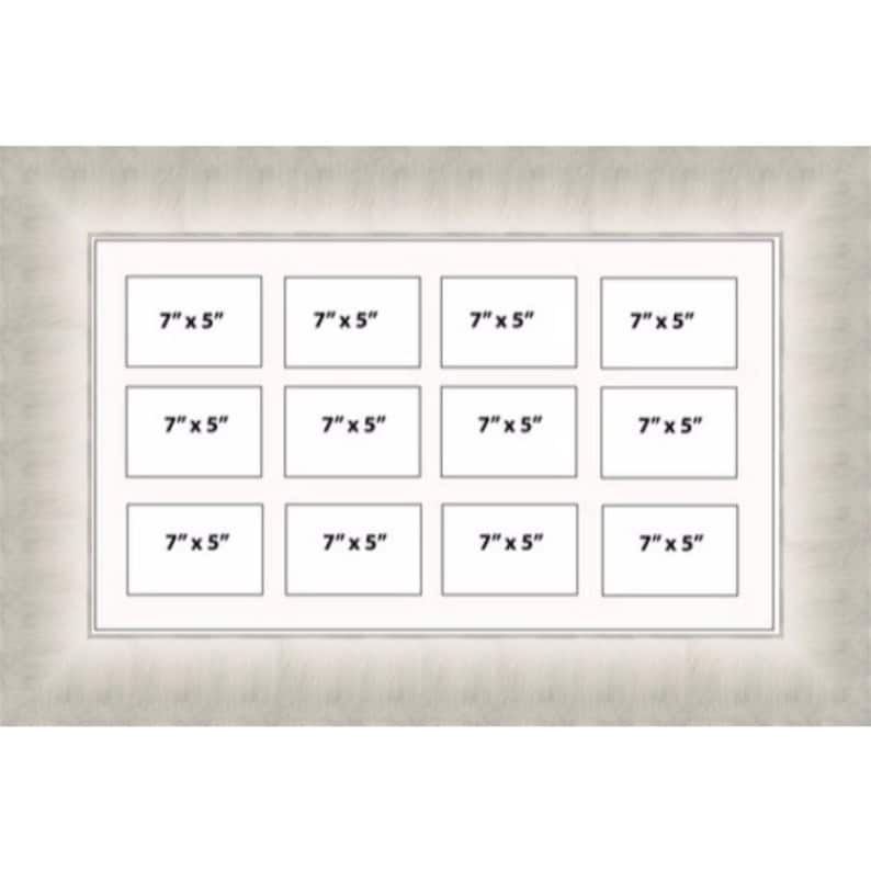 Multi Aperture Picture Frames Fits 12 7 x 5 Inches Photos Landscape Photo Framed White Mount 6 Frame Colour Choices