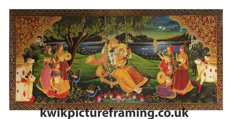 Photo Frames Online Picture Framing Gods Picture Frame Photo Frames Photo Frame Radha Krishna Hindu Gods In Size \u2013 40\u2033 X 20\u2033 Inches