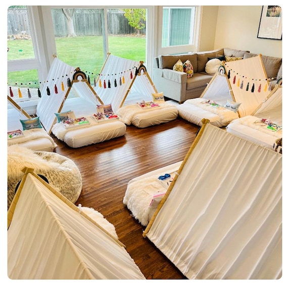 Kids A-Frame Tent: Glamping Sleepover Party Tent