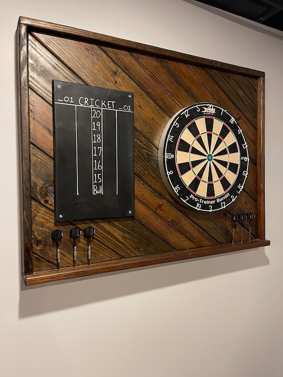 Wooden Dart Board Backboard MAN CAVE Etsy