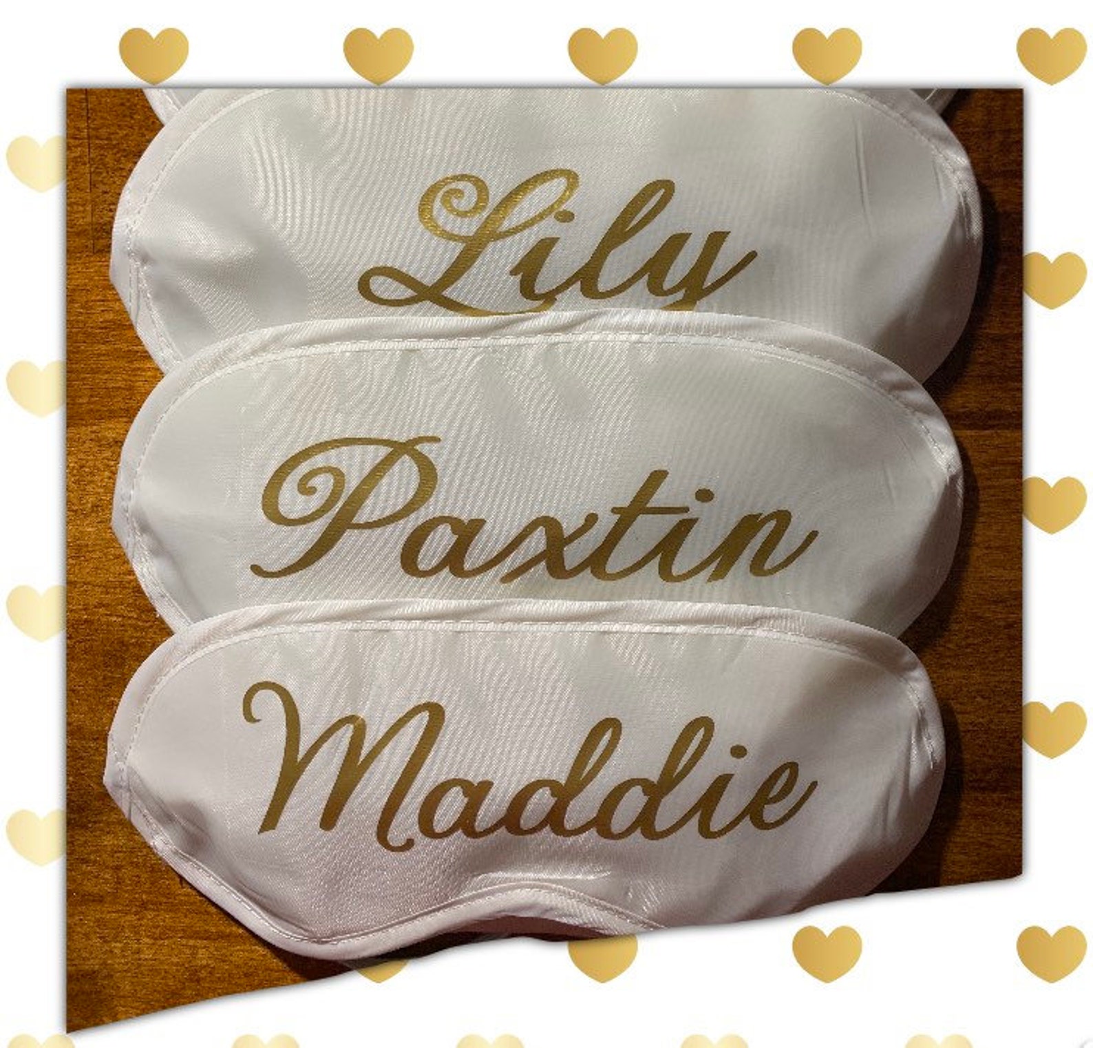 Personalized Sleep Mask / Slumber Party Mask / Bridal Party Etsy