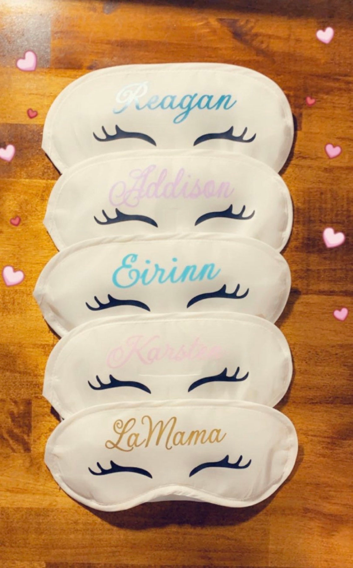 Personalized Sleep Mask / Slumber Party Mask / Bridal Party Etsy