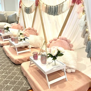 8 Kids Tents for Glamping, SHIPS in 24/48 hours, Sleepovers,  Playtime or Birthday Party Business. All tents have open or closed back