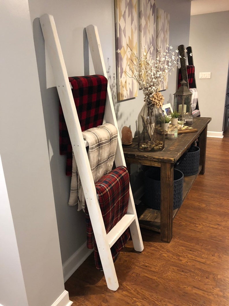 Rustic Blanket Ladder Ships in 24/48 Hours Etsy