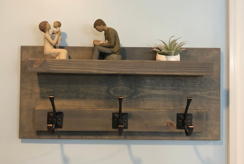 Door Entry Way Coat Hooks Rack 2 Foot 3 Foot Wooden