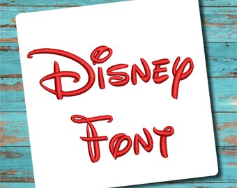 Disney Font – 0.5" 1" 1.5" 2" 2.5" 3" - 10 Formats Machine Embroidery Font Script Embroidery Fonts - Instant Download Files