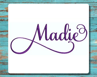 Madie #2 Embroidery Font – 0.75" 1" 1.5" 2" 2.5" 3" 4"- 10 Formats Machine Embroidery Font Script Embroidery Fonts - Instant Download Files