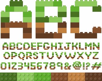 minecraft alphabet etsy
