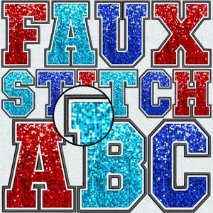 Faux-borduurwerk pailletten BUNDEL, patch nep-pailletten, nep-pailletten, alpha-doodle, college, gestikte alfa-png, nepsteek, 2FS
