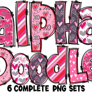 Alfabeto do Dia dos Namorados PNG, Letras de Dia dos Namorados, Doodle de Dia dos Namorados, Letra Rosa, Carta de Amor, Sublimação, Pacote, Pacote Alfa 66AP