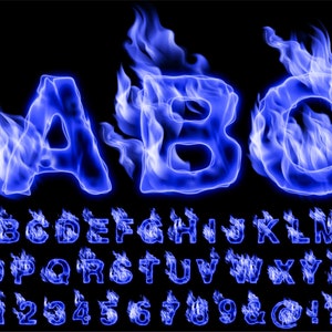 Letras PNG de fuego azul, fondo transparente, imágenes prediseñadas del alfabeto de llama, PNG, letras de fuego, letras de llama, letras de quemadura, azul 39AT