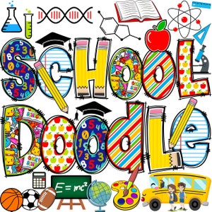 Letras y números escolares PNG, Alpha Doodle, Letras PNG, Letras Doodle, Lápiz Doodle, Sublimación, Escuela, Regreso a la Escuela, Alpha Pack 26AP