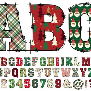 Christmas Clipart Alphabet PNG, Wrapping Paper Alphabet Clip Art, PNG ...
