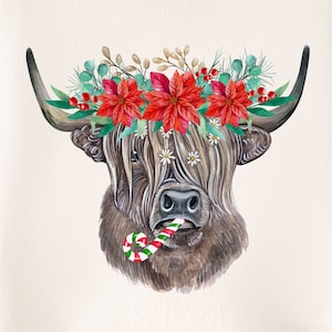 Vaca Natal PNG, Aquarela, Mooey Natal, Feliz Natal, Ho Ho Heifer, Vaca, PNG Natal, Sublimação de Vaca, Vaca, Design 21DD