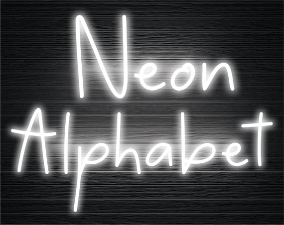 Neon cheap art alphabet