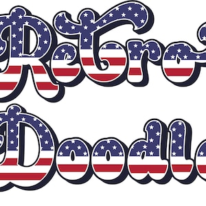 Retro Independence Day Letters PNG 4th of July Letters - Etsy