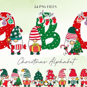 Weihnachten Aquarell Alphabet PNG, Gnome Alphabet Clip Art, transparente PNG, Großbuchstaben, Weihnachten Großbuchstaben Gnome 21