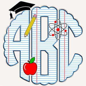 Monogramma scolastico a cerchio smerlato PNG, monogramma circolare, monogramma smerlato, scuola PNG, monogramma dell&#39;insegnante, monogramma della scuola, quaderno 12CS