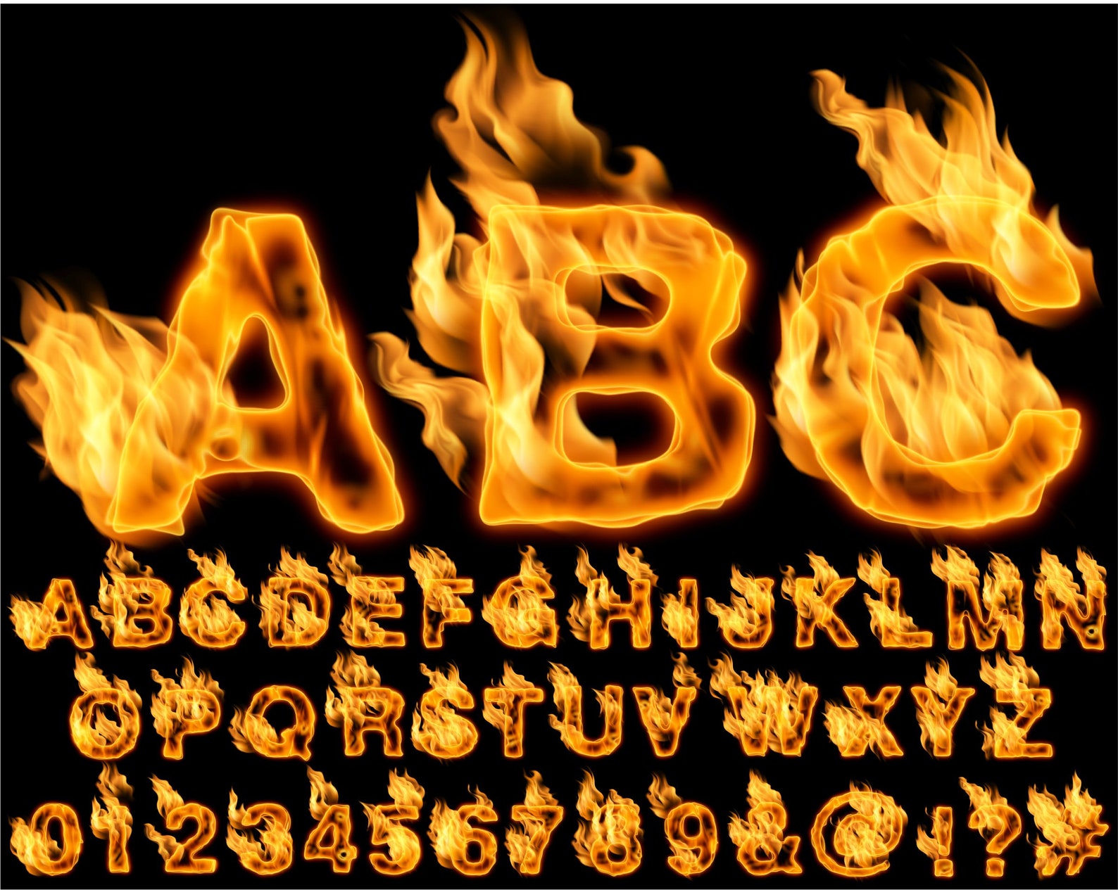 Fire PNG Letters Transparent Background Flame Alphabet Clip - Etsy