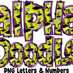 Halloween-alfabet PNG, Halloween, Halloween-dag, alfakrabbel, png-letters, halloweendoodle, sublimatie, spookletters, alfapakket 23AP