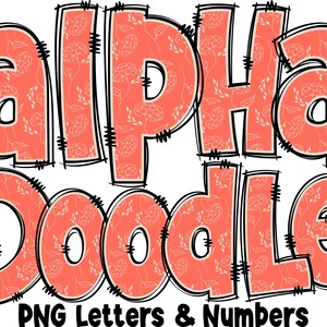 Blumen Buchstaben & Zahlen PNG, Alpha Doodle, PNG Buchstaben, Blumen Gekritzel, Doodle Buchstaben PNG, Frühlingsbuchstaben, Sublimation, Alpha Pack 11AP