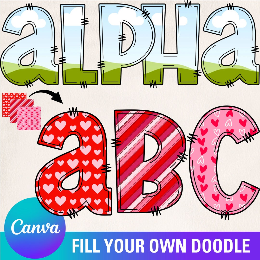 Letters Canva Frame Template Fill Your Own Letters Doodle Letters Letters Canva Frame Template Fill Your Own Letters Doodle Letters