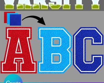 Varsity Embroidery Canva Frame Template , Varsity Letters , College Letters, School Letters, Canva Template, Canva Frame, Canva Letters 13CF