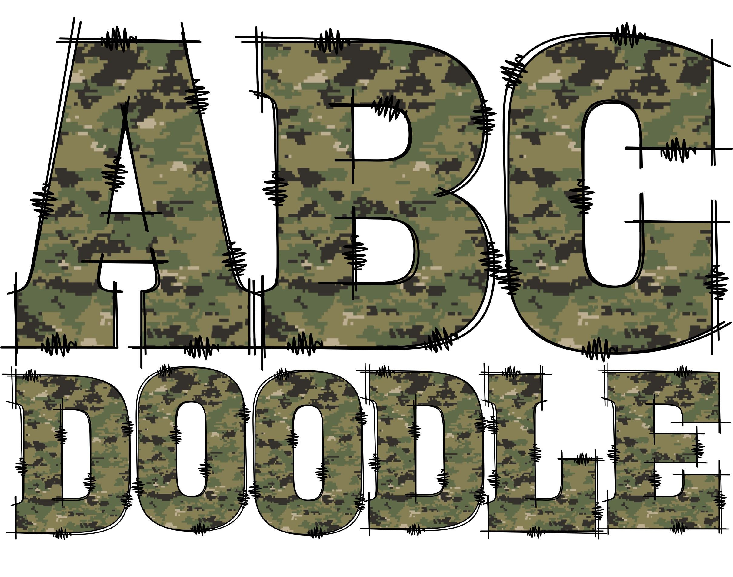 Camouflage Doodle PNG, Doodle Alpha, Camo Doodle, Doodle Letters PNG, Alpha  Letters, PNG Doodle , Sublimation, Alpha Doodles, Army 69D -  Singapore