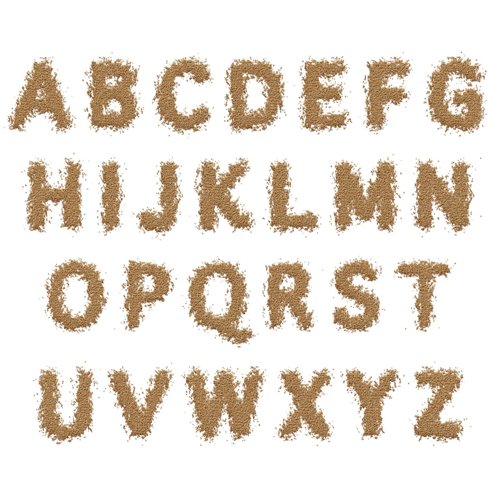 Sand PNG Letters Transparent Background Sand Alphabet Clip - Etsy