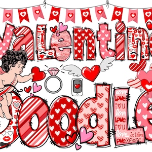 Alfabeto del Día de San Valentín PNG, Cartas de San Valentín, Doodle de San Valentín, Letras Rojas, Corazones, San Valentín, Paquete, Paquete Alfa 61AP