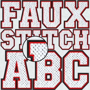 Faux Embroidery White Sequin Letters BUNDLE, Faux Sequin Patch, Faux Sequin Letters, White Sequin, Stitched Alpha PNG, Faux Stitch, 45FS