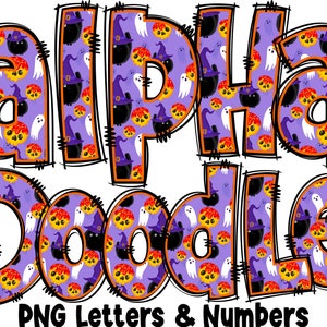 Halloween-alfabet PNG, Halloween, Halloween-dag, alfakrabbel, png-letters, halloweendoodle, sublimatie, spookletters, alfapakket 23AP