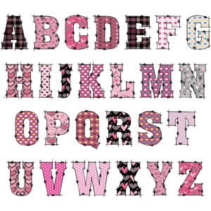 Valentine's Day Alphabet PNG, Love Alphabet Clip Art, PNG, Doodle ...