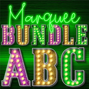 BUNDLE Letras de marquesina PNG, Letras de bombillas, Letras PNG, Letras plateadas 3D, Letras brillantes, Letras de bombillas, Letras de marquesinas de paquete 10MP