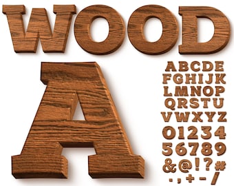 3D Wood PNG Letters, Transparent Background, Wooden Alphabet Clip Art, PNG, Wood Letters, Dark Wood Letters, Wooden Letters, Dark Wood 20AT