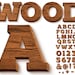 3D Wood PNG Letters, Transparent Background, Wooden Alphabet Clip Art ...