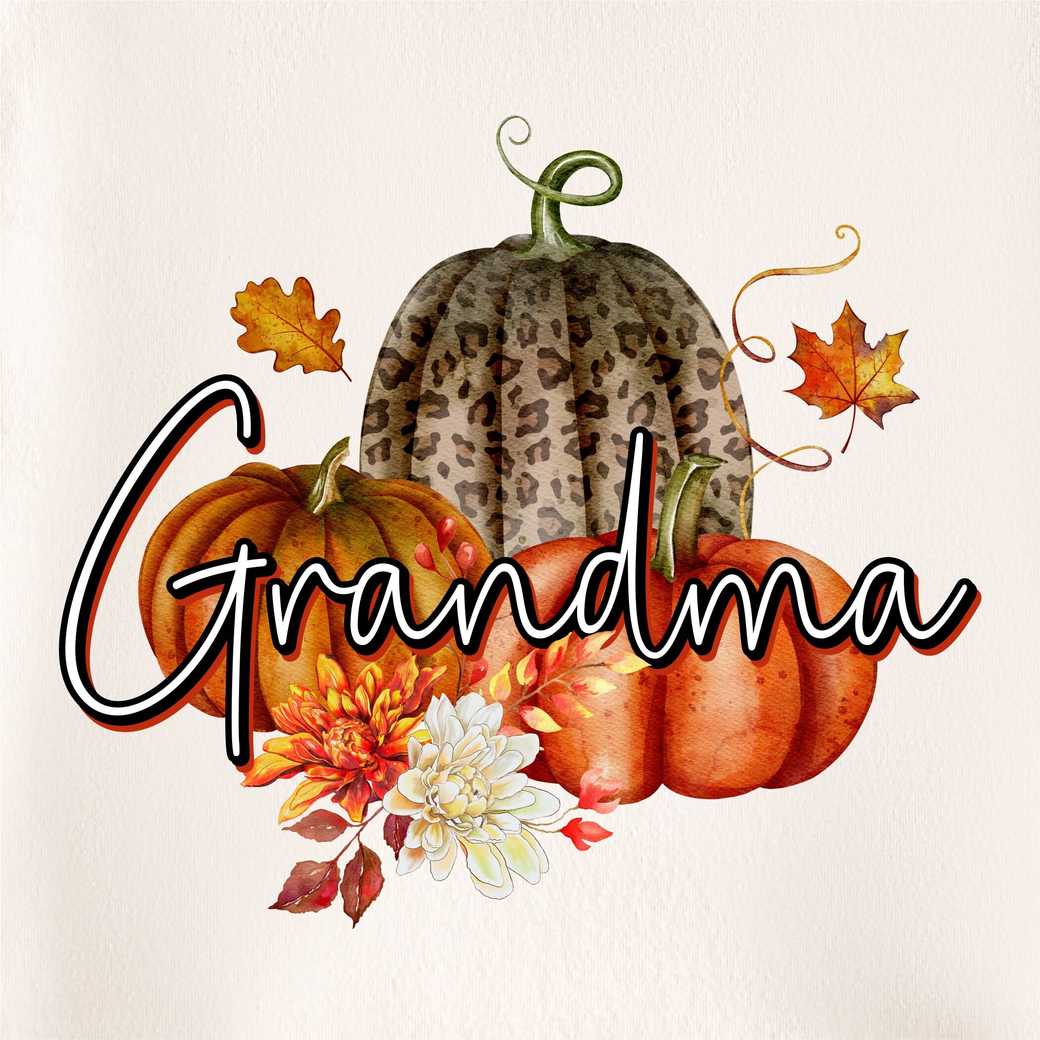 Oma PNG, Tierdruck Kürbisse, Thanksgiving, Aquarell, Doodle Kürbis, Beige Orange Leopard, Herbst, Blätter, Herbst Design 10DF