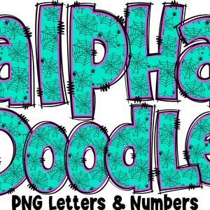 Halloween-alfabet PNG, Halloween, Halloween-dag, alfakrabbel, png-letters, halloweendoodle, sublimatie, spookletters, alfapakket 19AP
