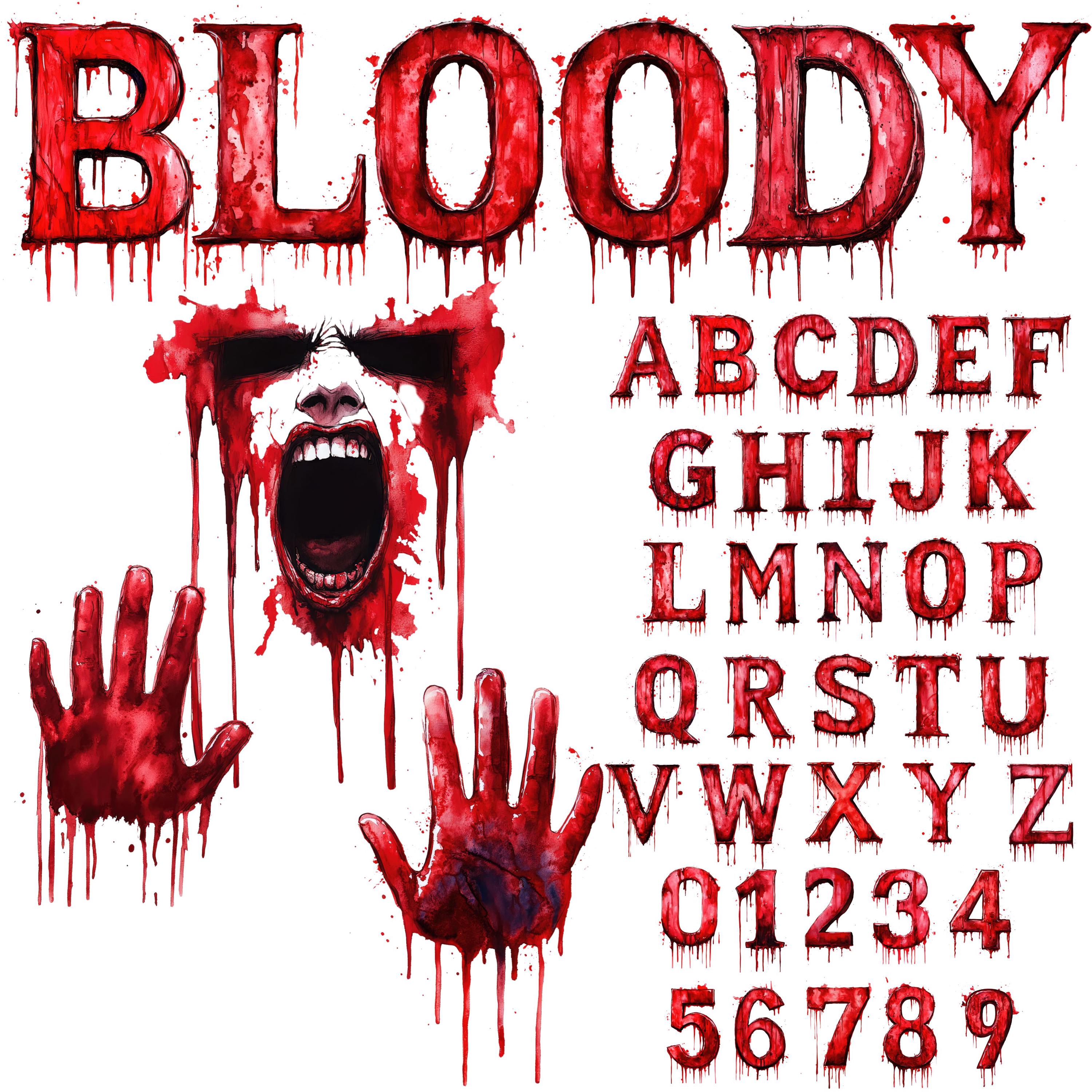 Bloody Alphabet - Etsy