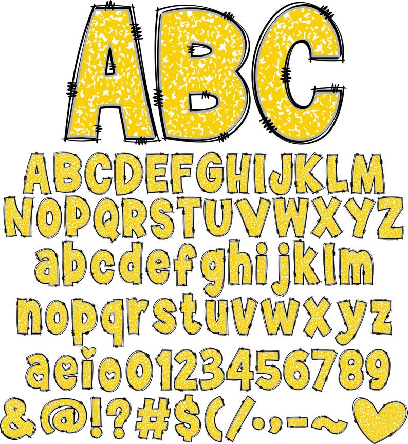 School Letters & Numbers PNG, Alpha Doodle, Doodle Letters, Composition ...