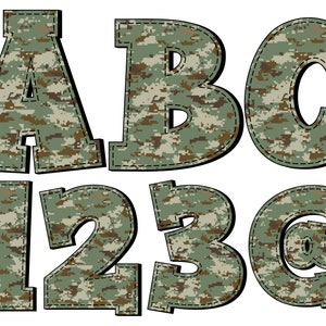 Camouflage Faux Applique PNG, Doodle Alpha, Camo Doodle, Doodle Letters PNG, Alpha Letters, PNG Doodle , Sublimation, Alpha Doodles 2IX