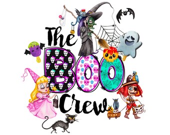 The Boo Crew, PNG Halloween, Trick or Treat, Girls, Halloween Sublimation, PNG Transparent, Halloween Design , Sublimation Design 3DH