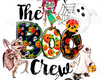 The Boo Crew, PNG Halloween, Trick or Treat, Halloween, Halloween Sublimation, PNG Transparent, Halloween Design , Sublimation, Design 2DH