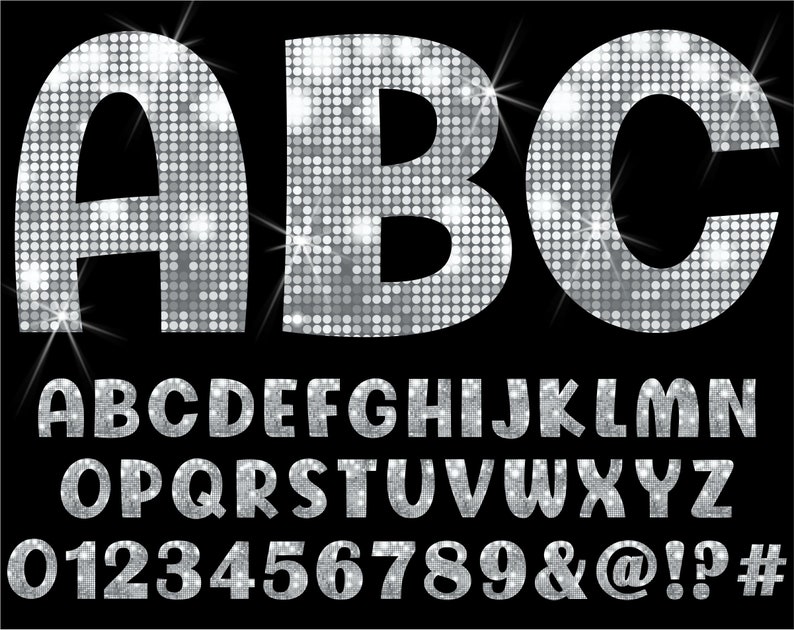 PNG Silver Glitter Letters Sparkle Clip Art Letters Alphabet - Etsy