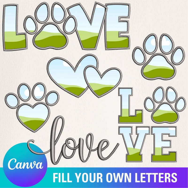 Paw Print Love - Etsy